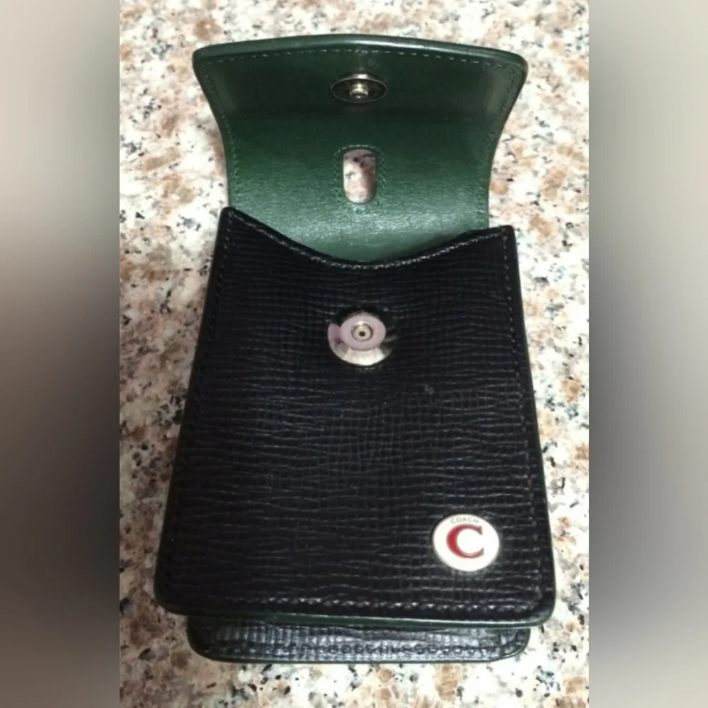 Coach Black Textured Camera Case For CANNON Power Shot Digital Elf Camera